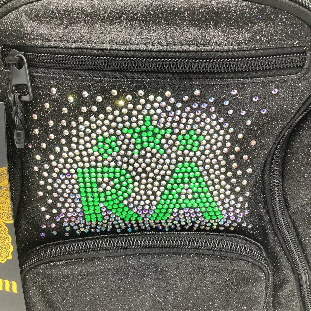 Rebel Athletic‎ Dream Baby Backpack Black Glitter Rhinestone Dance Cheer New